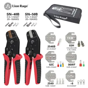 alicate crimpagem terminais elétricos sn-2549