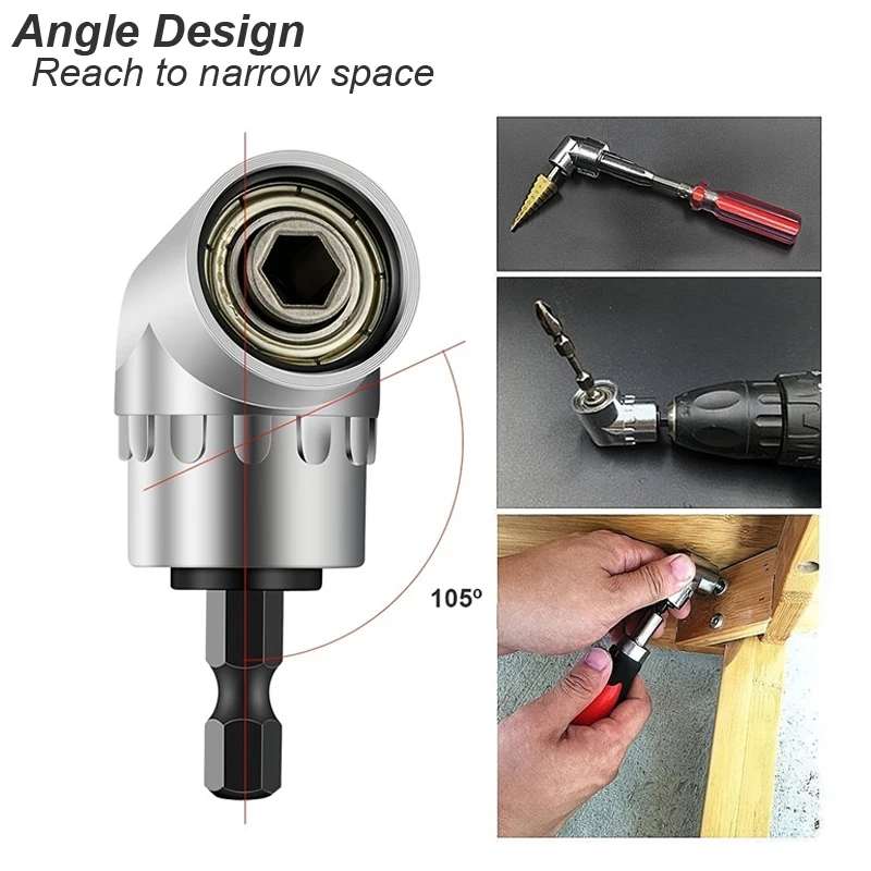Adaptador Soquete Universal 1/4" e Chave Ângulo 105 Graus - Imagem 3