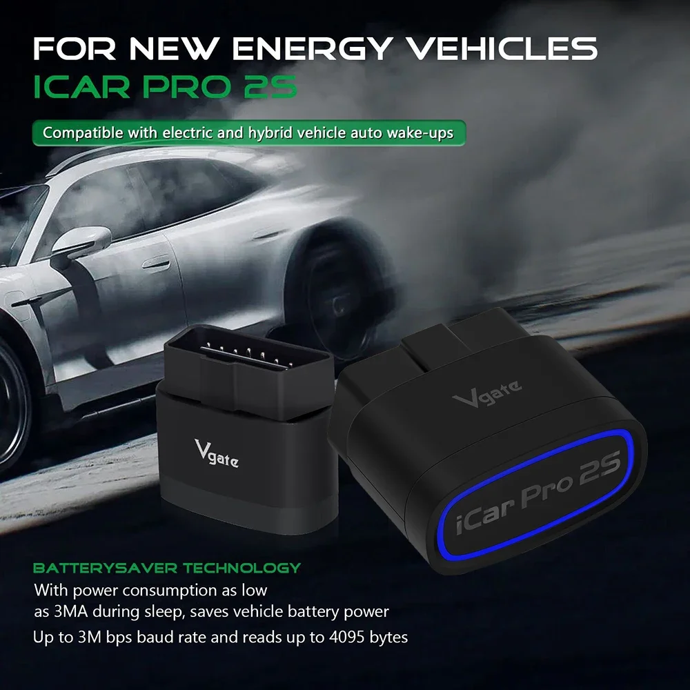 Scanner OBD2 Bluetooth 5.2 Vgate iCar Pro 2S para Android iOS - Imagem 2