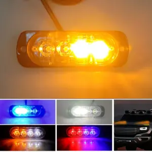 luz estroboscópica 4 leds 12w amarela