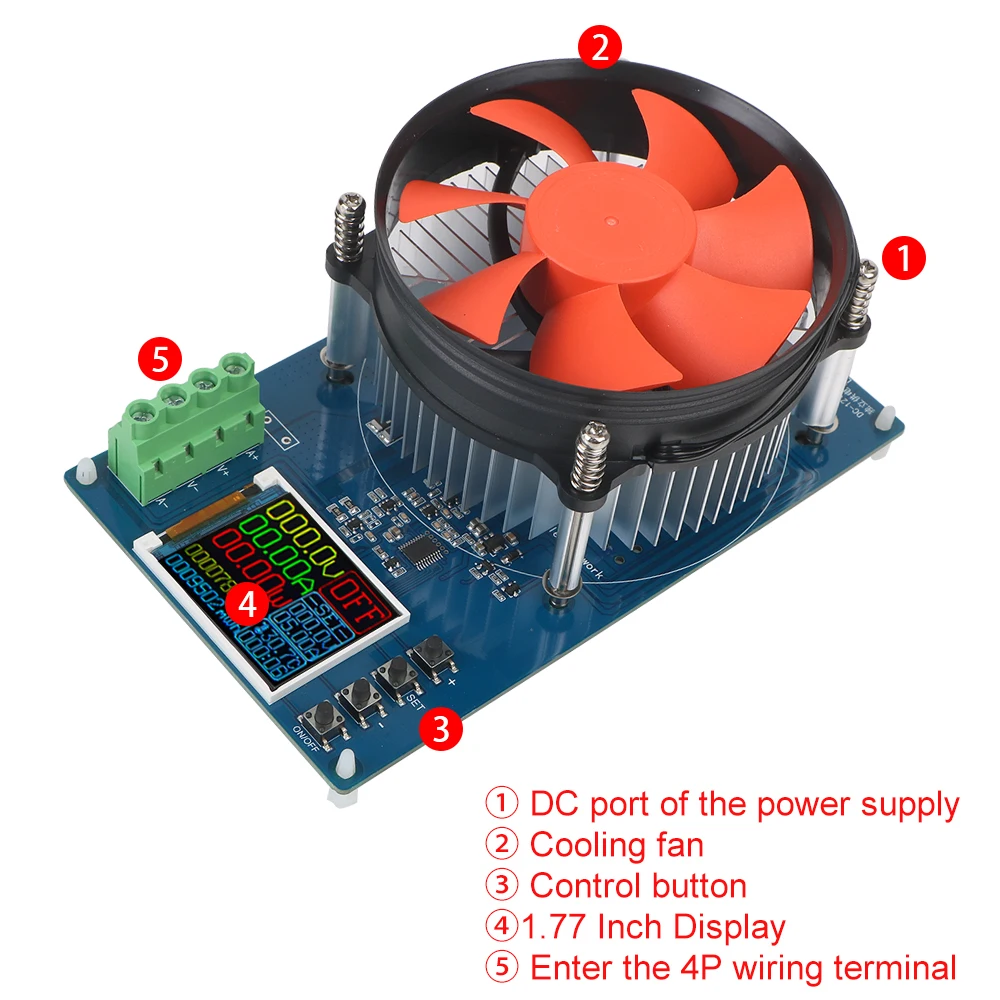 Descarregador de Bateria 150W 20A DC com Teste de Lítio - Imagem 2