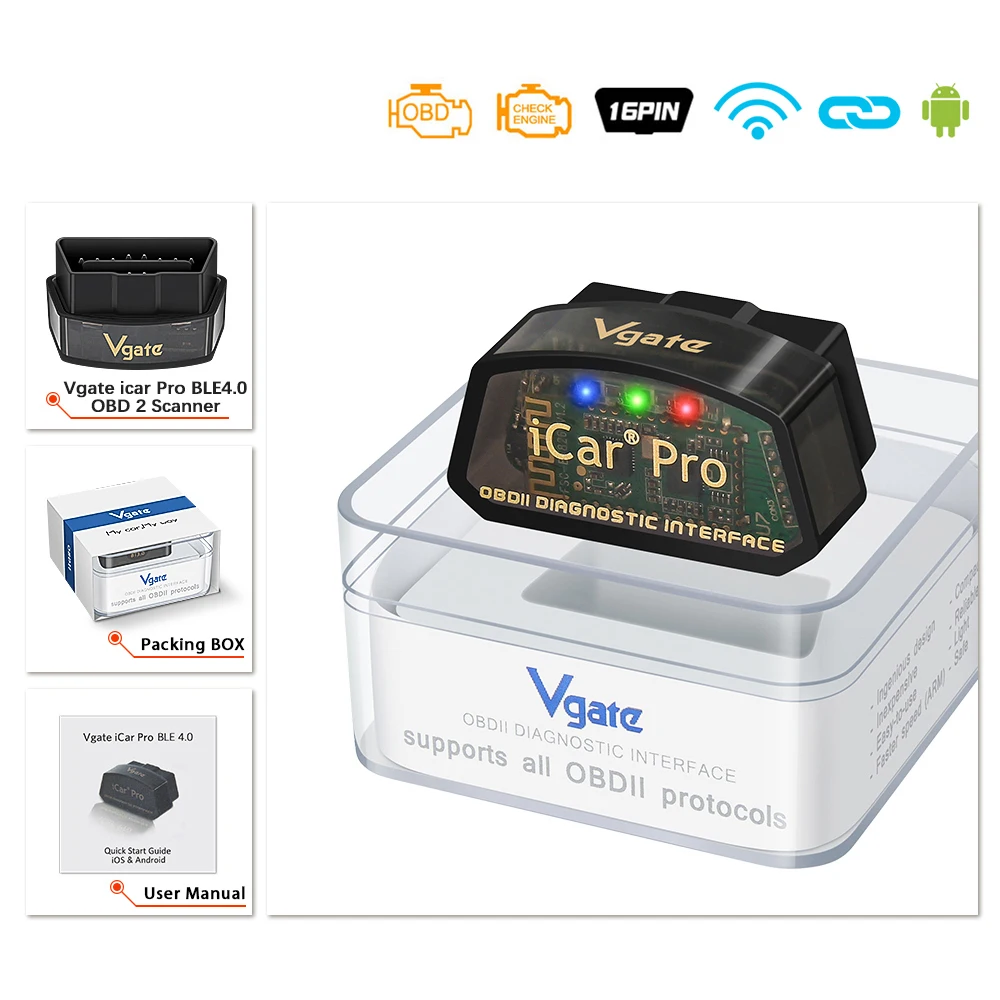 scanner obd2 vgate icar pro elm327 wifi