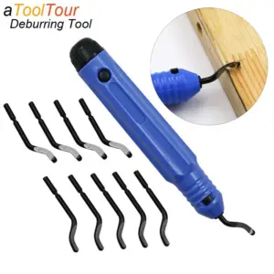 Kit Rebarbador Manual com 10 Lâminas para Metal e Plástico