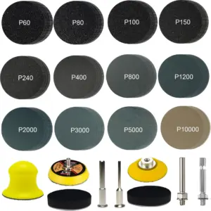 kit lixa 2 polegadas polimento automotivo