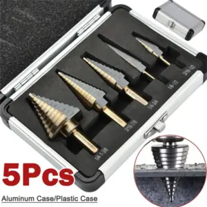 conjunto 5 brocas escalonadas hss cobalto