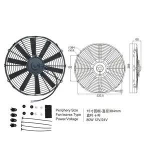 ventilador de refrigeração ar condicionado 14 polegadas