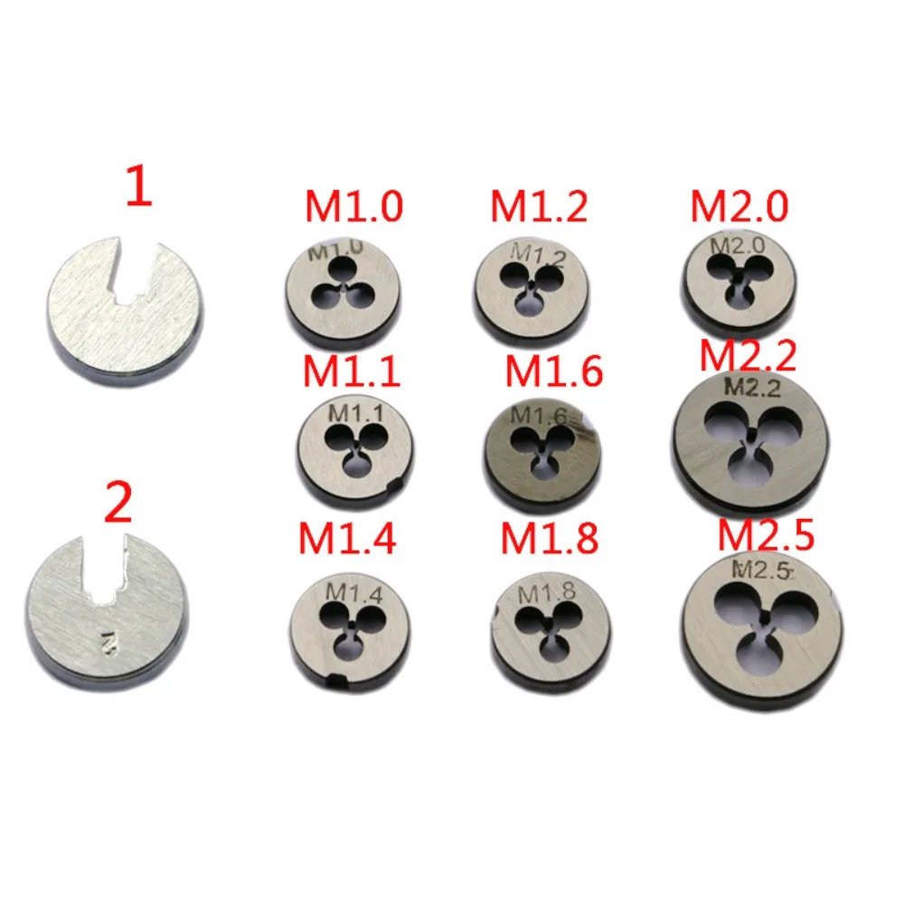 Kit de Machos e Cossinetes M1 a M2.5 de Aço Carbono 30 Peças - Imagem 3