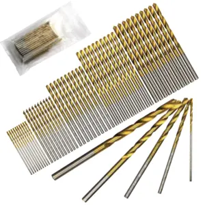 kit 50 brocas helicoidais 1-3mm titânio