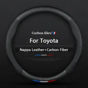 capa de volante couro carbono toyota