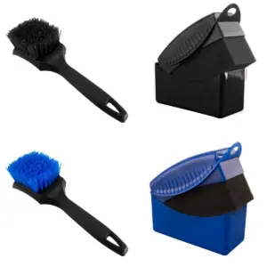 kit escovas limpeza aplicação pneus