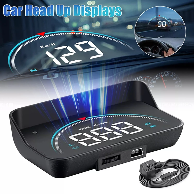 HUD OBD2 M8 3.5 polegadas para-brisa com aviso de excesso de velocidade - Imagem 2