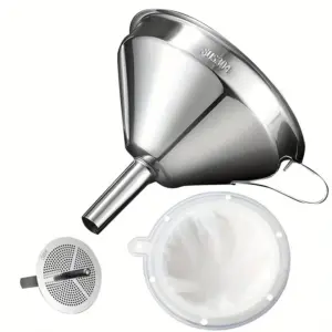 funil para encher garrafas com filtro