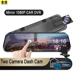 câmera espelho retrovisor dvr 10 polegadas