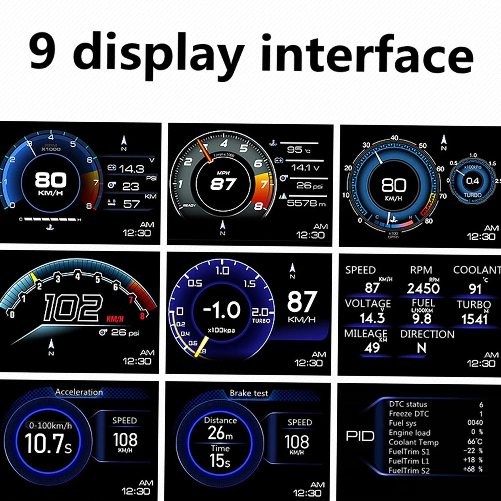 Head Up Display OBDII GPS Velocímetro AP-6 para Carros - Imagem 4