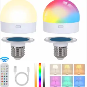 lâmpada led recarregável e27 rgb