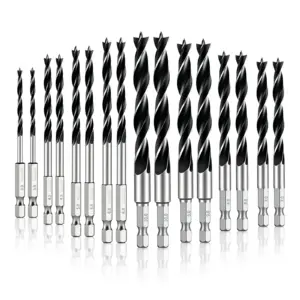 conjunto brocas hexagonais madeira