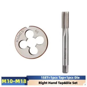conjunto macho cossinete rosca fina m10-m18
