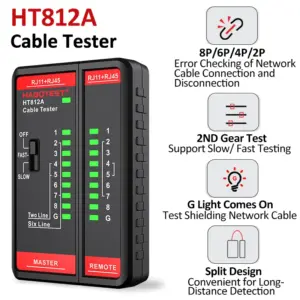 testador de cabos de rede HT812A