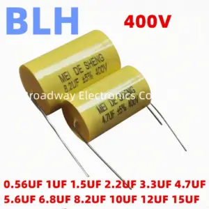 capacitor de áudio axial não polar 400v