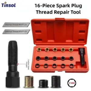 Kit Reparo Rosca Vela Ignição TINSOL M14x1.25 Aço Carbono