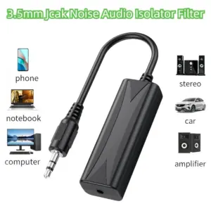 isolador de ruído auxiliar 3.5mm