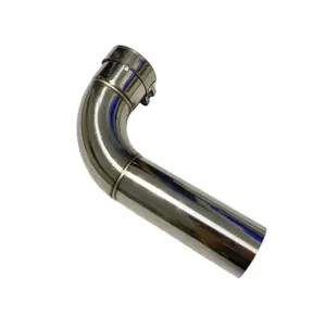 tubo de escape aço inox curva 90 graus