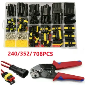 kit conector elétrico automotivo à prova d'água