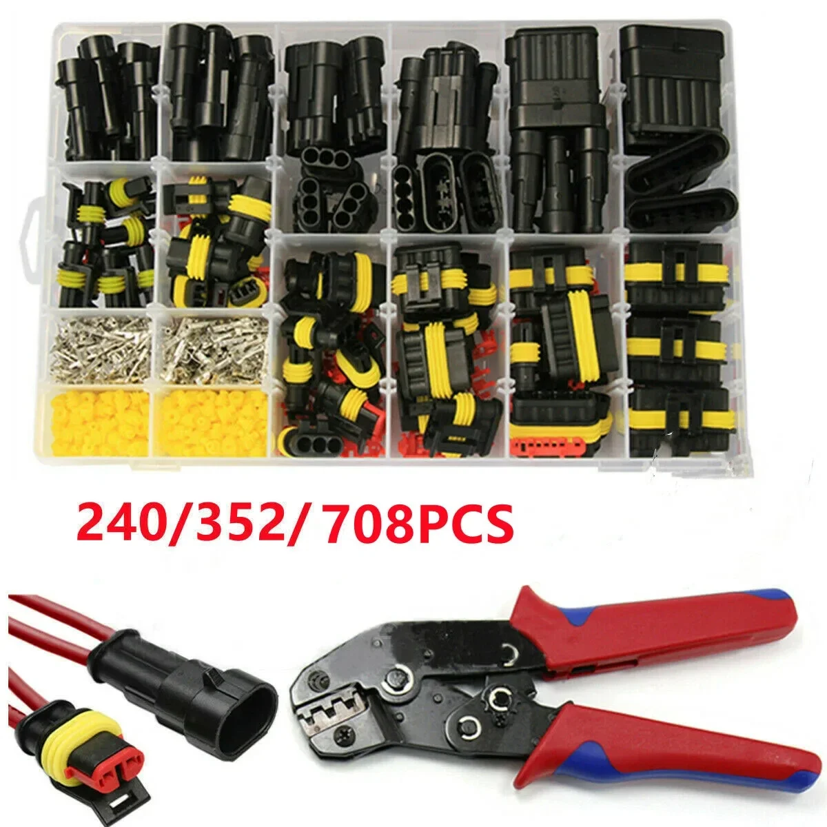 kit conector elétrico automotivo à prova d'água