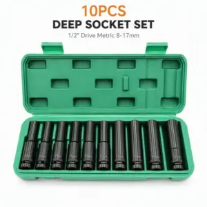 jogo soquetes impacto 1/2 polegada 77mm