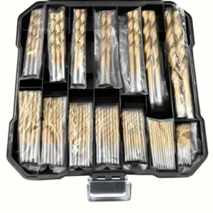 Conjunto brocas aço HSS revestido titânio eixo sextavado