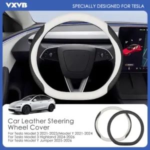 capa de volante couro 36cm tesla