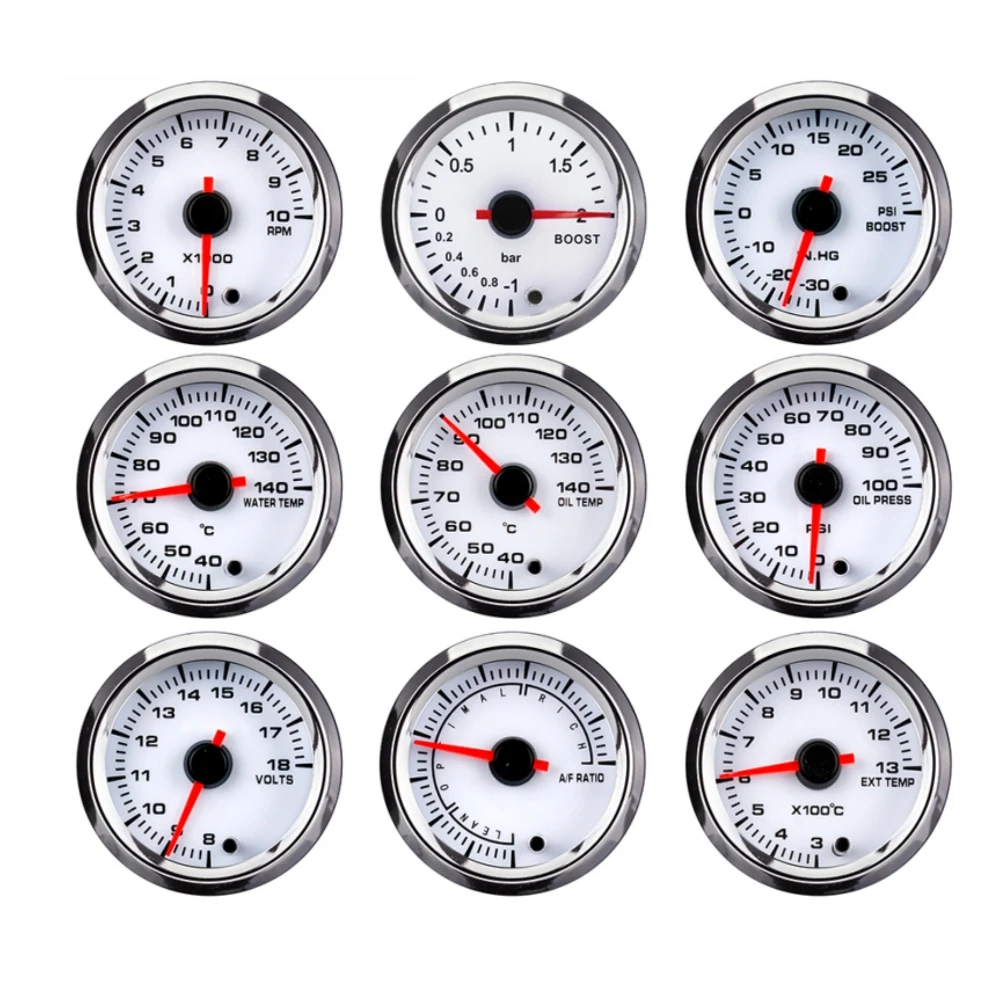 medidor automotivo 52mm 7 cores
