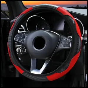 capa de volante couro pu fibra de carbono