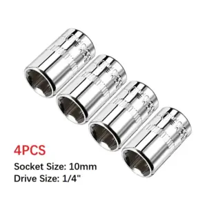 kit 4 soquetes 10mm 1/4