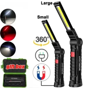 lanterna de inspeção cob led recarregável usb