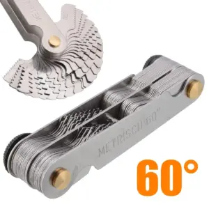 medidor de rosca métrica 55 60 graus