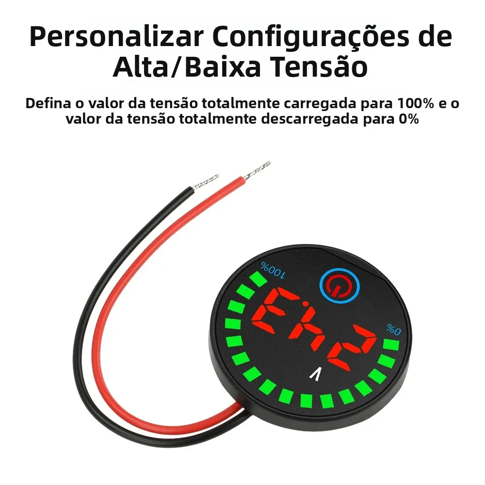 Indicador de Tensão de Bateria DC 7-55V LED - Imagem 2