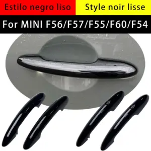 adesivo capa maçaneta mini cooper preto brilhante