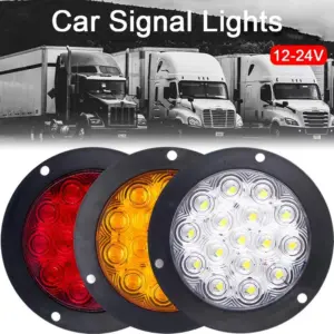 lanterna traseira redonda 16 leds 12v 24v