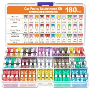 kit 180 fusíveis automotivos