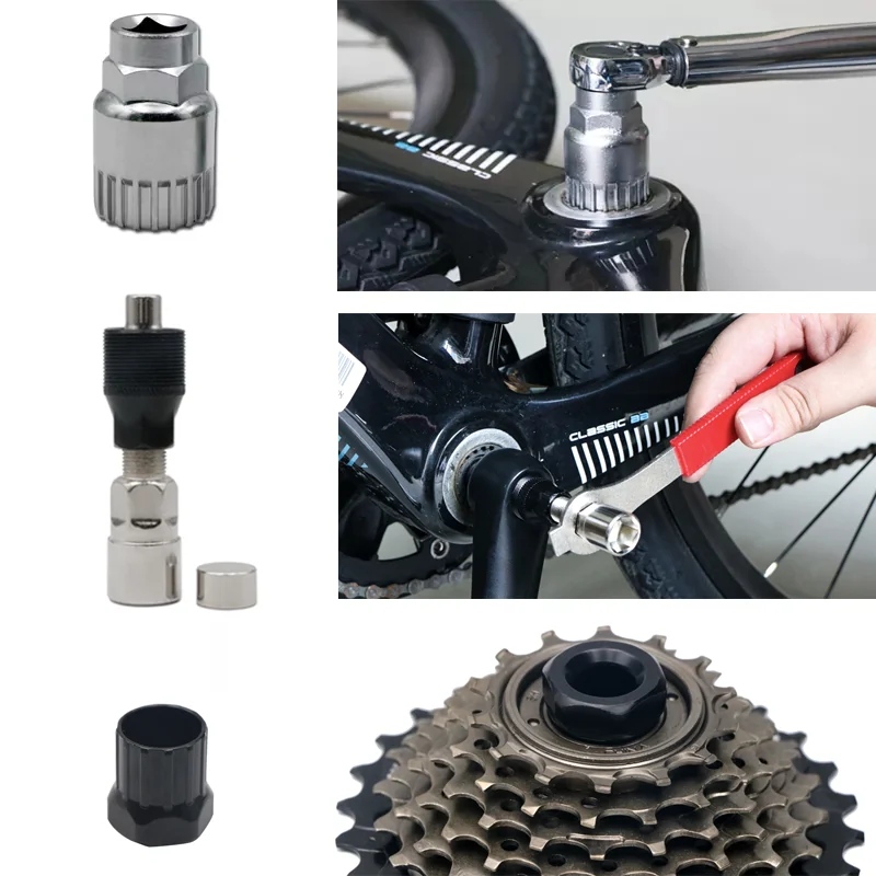 Kit Ferramentas Reparo Bicicleta Extrator Roda Livre Pedivela Corrente - Imagem 2