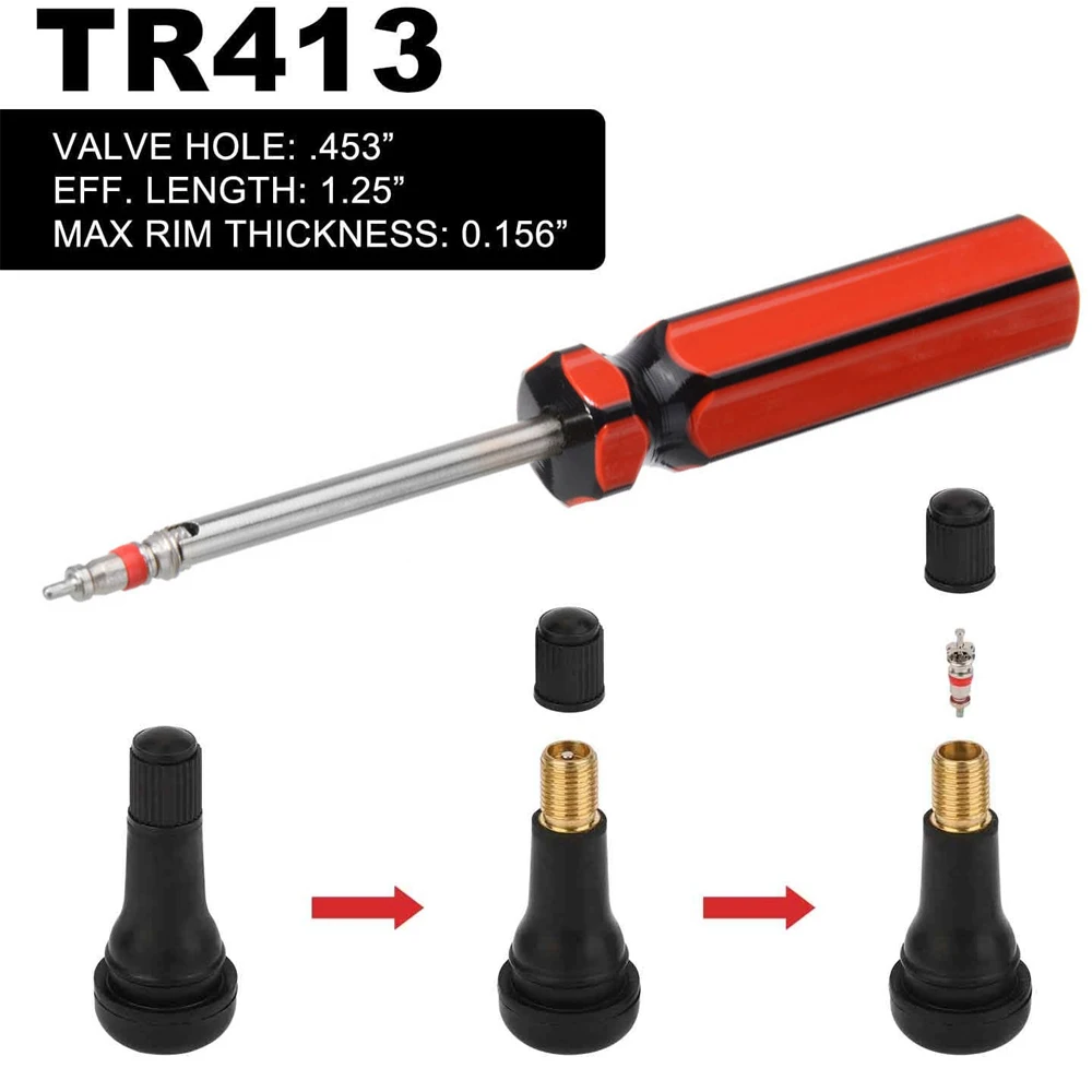 Kit Ferramentas Válvula Pneu Extrator Núcleo 4 Vias TR413 - Imagem 5