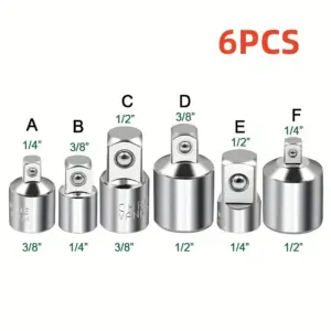 kit 6 adaptadores soquete catraca