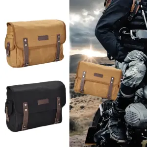 bolsa lateral de lona para motocicleta