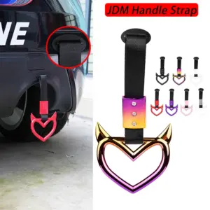 alça de mão tsurikawa jdm coração cinza