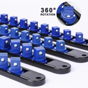 Organizador de Soquetes Giratório 1/4 3/8 1/2 ABS 37,5cm