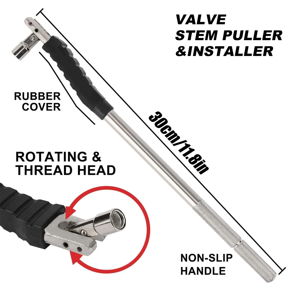 Kit Ferramentas Válvula Pneu Extrator Núcleo 4 Vias TR413 - Imagem 3
