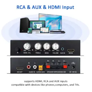 amplificador de som 2.1 canais bluetooth