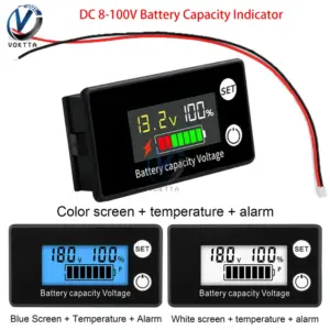 indicador capacidade bateria 8-100v