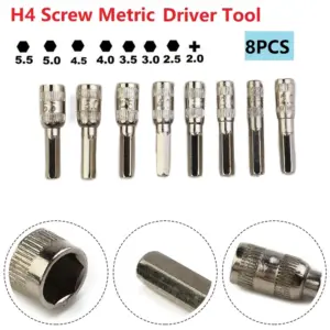 kit 8 soquetes sextavados h4